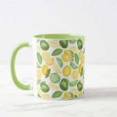 Limes Limes Blätter Muster Green Coffee Tasse (Links)