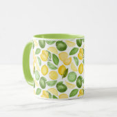 Limes Limes Blätter Muster Green Coffee Tasse (Vorderseite Links)