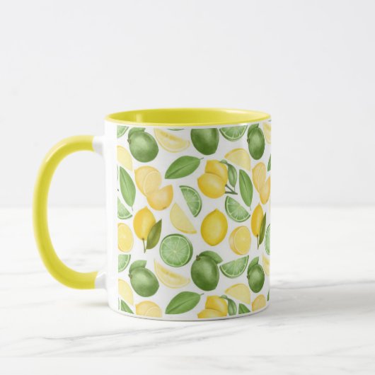 Limes Limes Blätter Muster Green Coffee Tasse (Links)