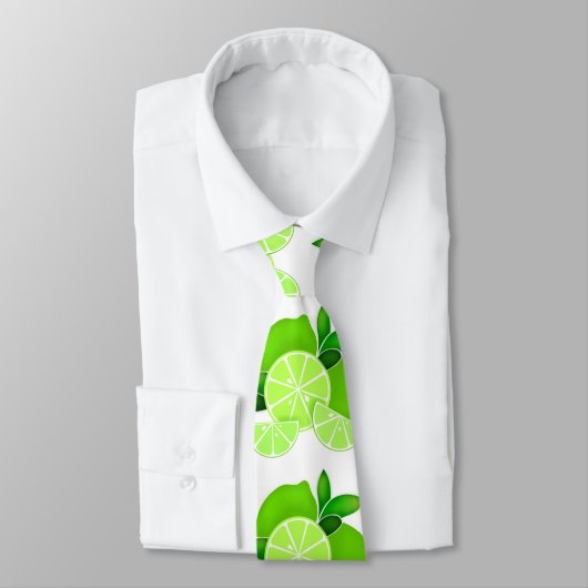 Limes | Limone Scheiben | Sonniges Zitrusmuster Krawatte (Gebunden)