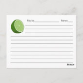 Limes-Rezept-Karte Postkarte (Rückseite)