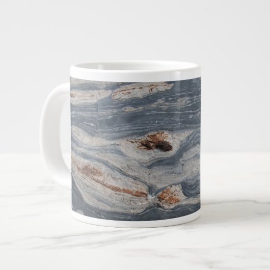 Limestone Boudinage Rock Print Jumbo-Tasse (Vorderseite Links)