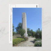 Limestone obelisk, William Henry Harrison Tomb Postkarte (Vorne/Hinten)