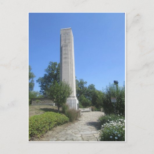Limestone obelisk, William Henry Harrison Tomb Postkarte (Vorderseite)