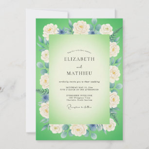 Limette Azure Blütenhochzeit Einladung