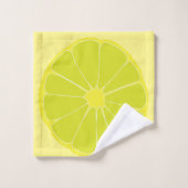 Limette Frucht Badhandtuch Set (Waschlappen)