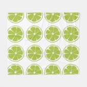 Limette Frucht Grünes Limettenmuster Fleecedecke (Vorderseite (Horizontal))