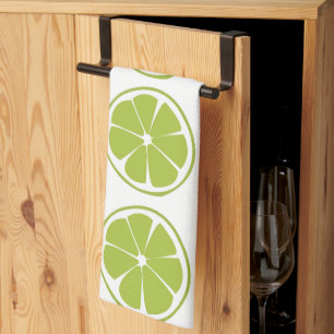 Limette Frucht Grünes Limettenmuster Geschirrtuch