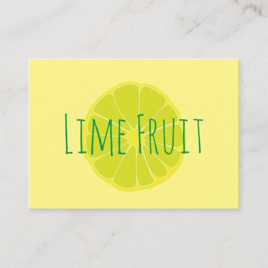 Limette Frucht Visitenkarte (Vorderseite)