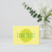 Limette Frucht Visitenkarte (Stehend Vorderseite)