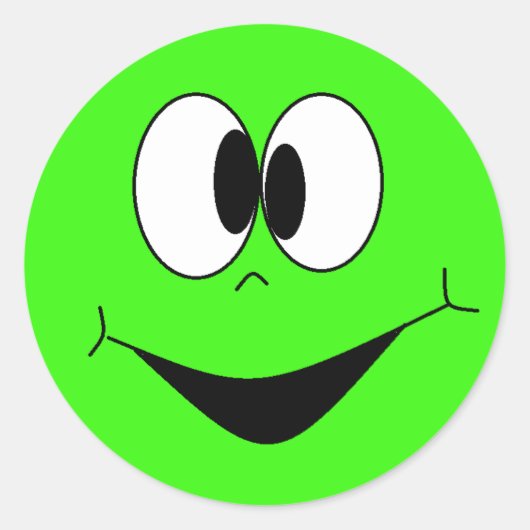 Limette Green Albern Googlie Augen Sticker (Vorderseite)