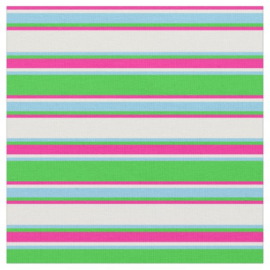 Limette Green, Sky Blue, Minze Cream & Deep Pink L Stoff (Nahaufnahme)