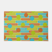 Limette grün, Zimtbraun, türkisfarbene Rechtecke Fußmatte (Vorderseite)