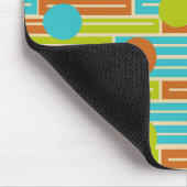 Limette grün, Zimtbraun, türkisfarbene Rechtecke Mousepad (Ecke)