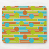 Limette grün, Zimtbraun, türkisfarbene Rechtecke Mousepad (Vorne)