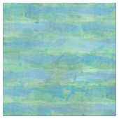 Limette Grünes Aqua Türkis Blaues Wasserfarbmuster Stoff (Nahaufnahme)