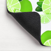 Limette Limone Kanten Sonniges Zitrusmuster Mousepad (Ecke)
