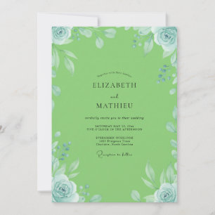 Limette-Minze-Reben-Hochzeit Einladung