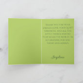 Limette und Olivgrüne Blumen und Streifen Mutterta Karte (Innenseite)
