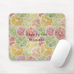 Limette Zitrone Orange Grapefruit Frucht Funkeln  Mousepad