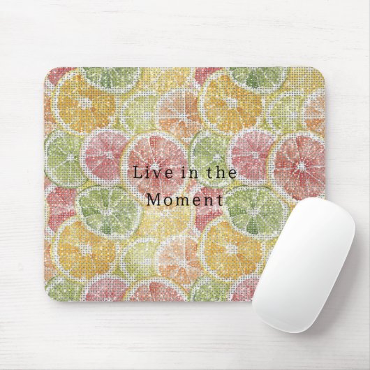 Limette Zitrone Orange Grapefruit Frucht Funkeln Mousepad (Mit Mouse)