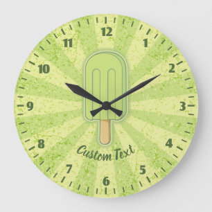 Limetten-Eis-Stab-Uhr Große Wanduhr
