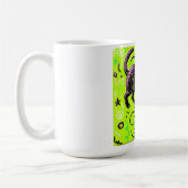 Limetten-Grün-Katzen-Garn Kaffeetasse (Links)