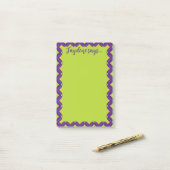 Limetten-grün Retro Post-it Klebezettel (Auf Schreibtisch)