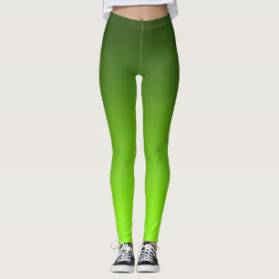Limetten-Grün-Verlauf Frischer Ombre-Athletic-Yoga Leggings