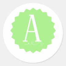 Limetten-Grüne Anfangsrunde Aufkleber