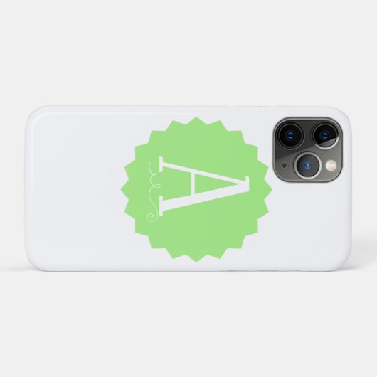 Limetten-grüne iPhone 11 Pro Hülle mit Anfangsbuch (Rückseite (Horizontal))