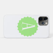 Limetten-grüner iPhone 11 Pro Hülle mit Anfangsbuc (Rückseite (Horizontal))