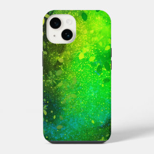 Limetten-Grüner Wald Glitter iPhone Mate Tough Cas 14 Hülle