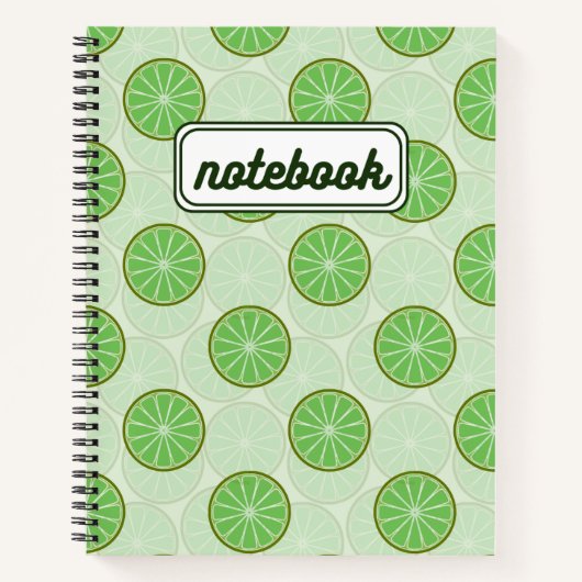 Limetten-Grünes Ästhetik-Notizbuch Notizblock (Vorderseite)