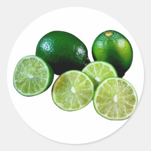 Limetten limes fruits runder aufkleber