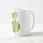 Limetten-Scheiben-Tänzer Kunst Langarm Kaffeetasse (VorderseiteRechts)