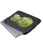Limetten-Scheiben-Tänzer Kunst Langarm Laptopschutzhülle (Vorne Knopf)