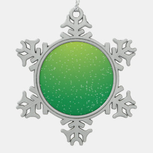 Limetten-Soda mit winzigen Blasen Hintergrundkunst Schneeflocken Zinn-Ornament