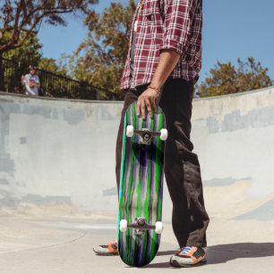Limettengrün geschmolzene Stripskateboard Skateboard