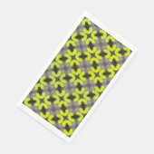 Limettengrün und schwarz tropisches Muster Serviette (Ecke)