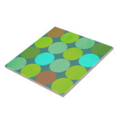 Limettengrüne Aquamarine Türkis- und Rostkreise Fliese (Seite)