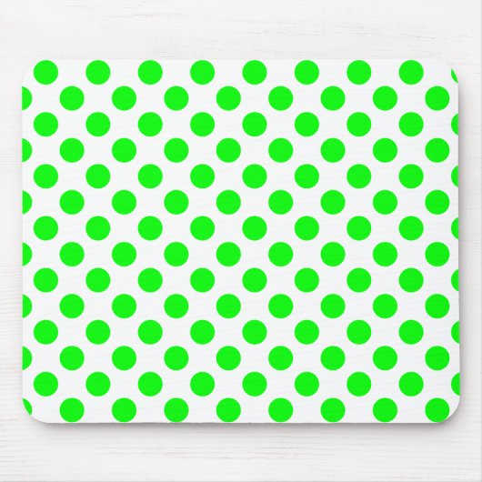 Limettengrüne Tupfen Mousepad (Vorne)