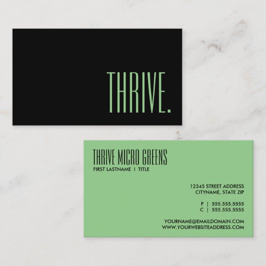 Limettengrüne Visitenkarte (Vorne/Hinten)