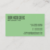 Limettengrüne Visitenkarte (Rückseite)