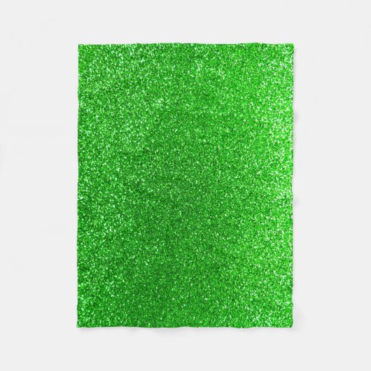 Limettengrüner Glitzer Fleecedecke (Vorderseite)