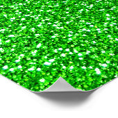 Limettengrüner Glitzer Poster (Ecke)