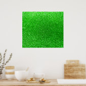 Limettengrüner Glitzer Poster (Küche)