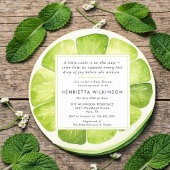Limettenscheibe Baby Shower Einladung