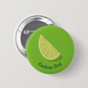 Limettenscheibe Button