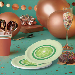 Limettenscheibe Pappteller